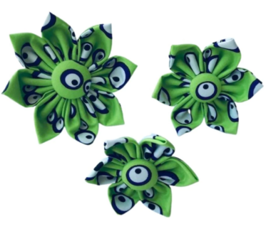 Glow in the Dark Googly Eyes Flower for Dog Collar