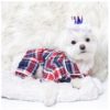 Blue Plaid Dog Pajamas Model - PUCCI Cafe