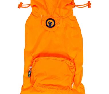 Orange Packaway Dog Raincoat