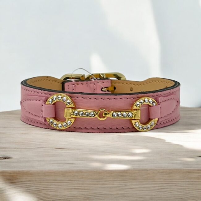 The Holiday Dog Collar in Sweet Pink