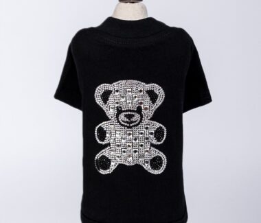 Teddy Bow Tee - Black - PUCCI Cafe