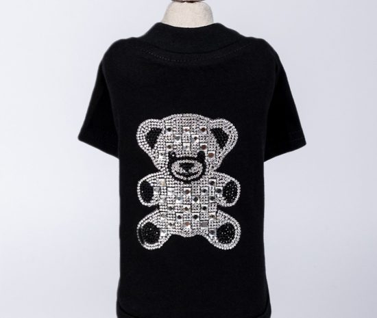 Teddy Bow Tee - Black - PUCCI Cafe