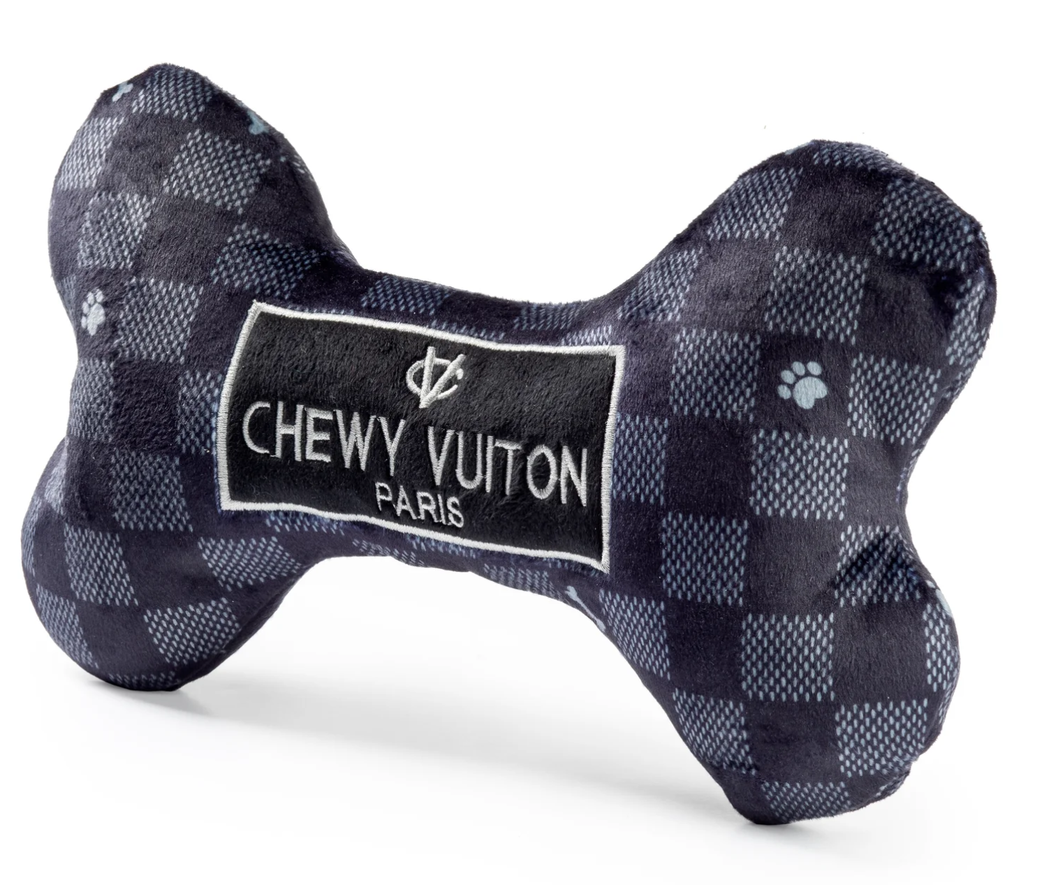 PUCCI Cafe Black Checker Chewy Vuiton Dog Bone 2