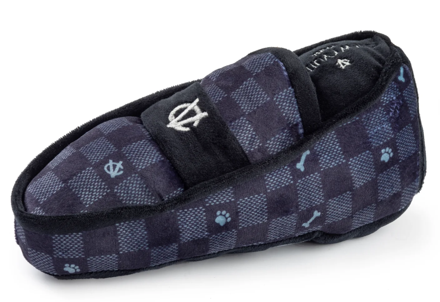 PUCCI Cafe Black Checker Chewy Vuiton Loafer Dog Toy