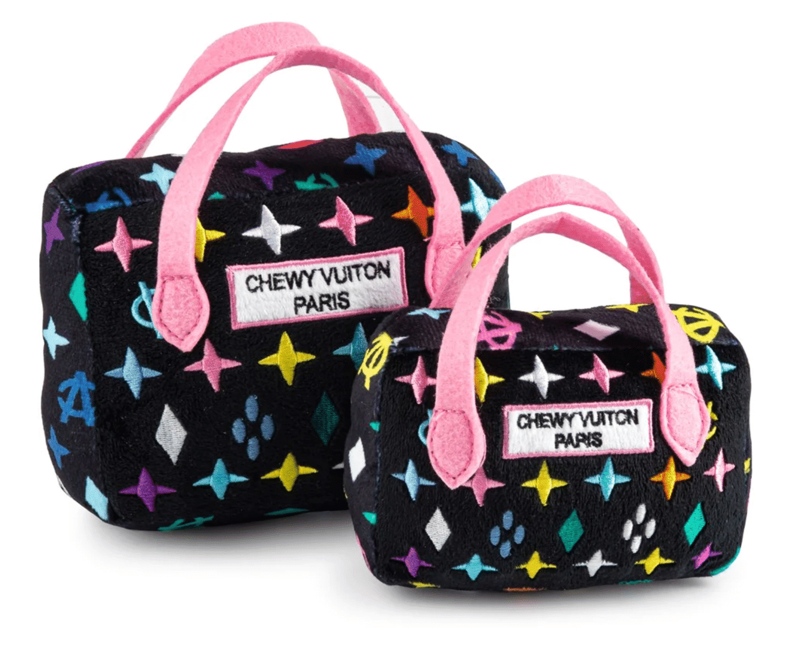 PUCCI Cafe Black Monogram Chewy Vuiton Handbag Dog Toy