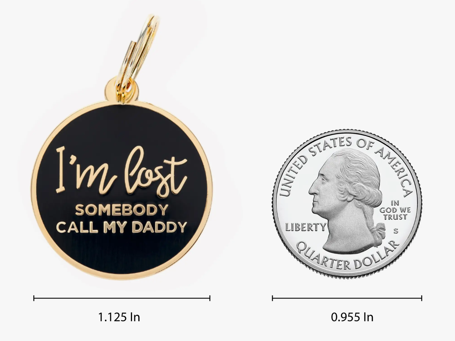 'I'm Lost. Somebody Call My Daddy' Dog Charm