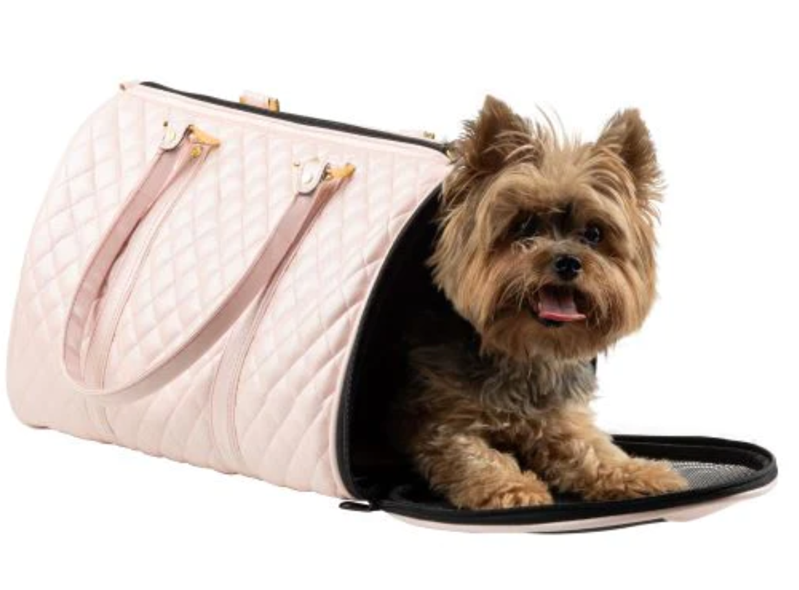 JL Duffel Quilted Mini Dog Carrier Pink PUCCI Cafe