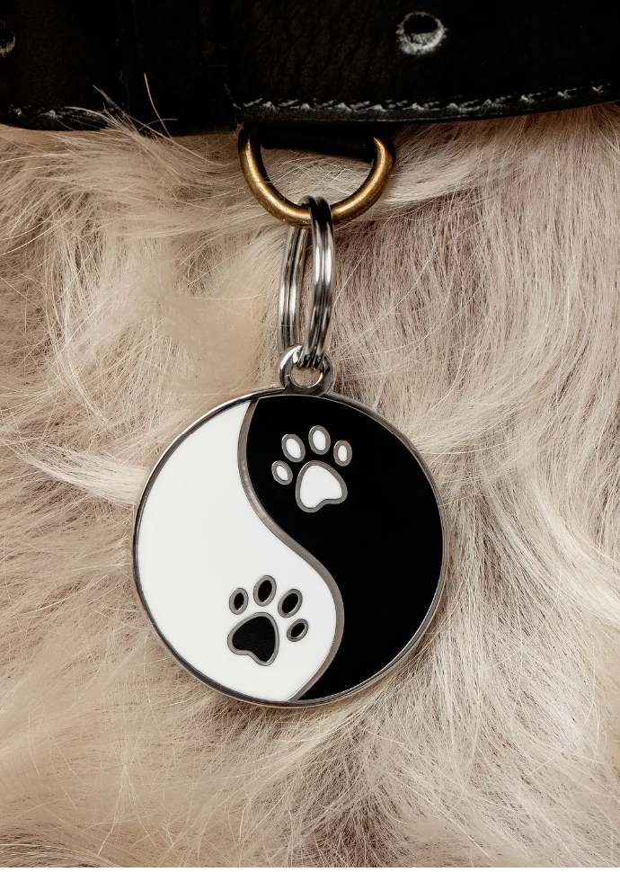 Yin Yang Dog Charm