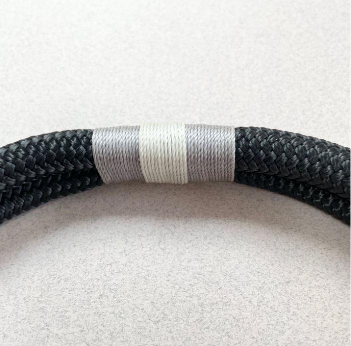 Classic Rope Dog Collar - Silver Birch 3