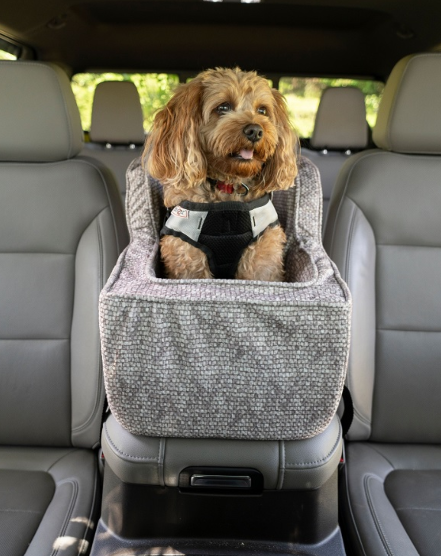 Snoozer Luxury High Back Console Pet Car Seat Show Dog Collection Large Merlin Linen