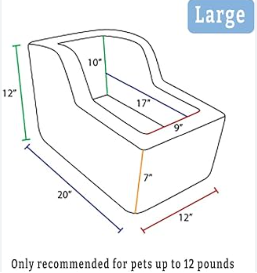 PUCCI Cafe Luxury High Back Console Pet Car Seat Large