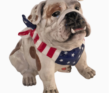 Stars and Stripes Forever Bulldog Treat Jar