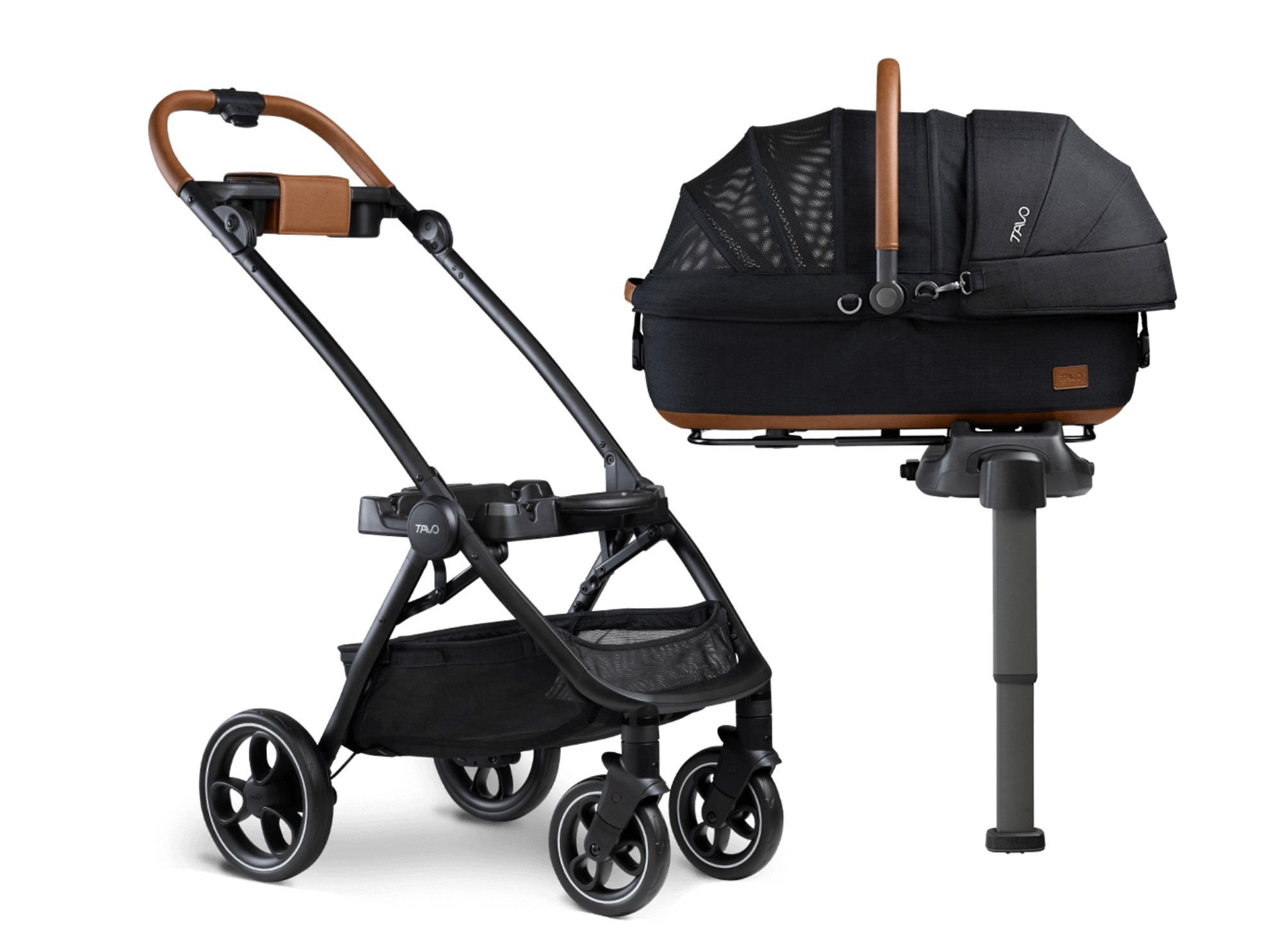 PUCCI Cafe Tavo Pets Maeve + Roscoe Pet Protection System Medium Rigid Onyx