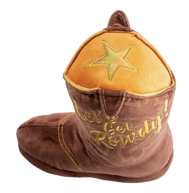 PUCCI Cafe Brown Cowboy Boot Dog Toy 2
