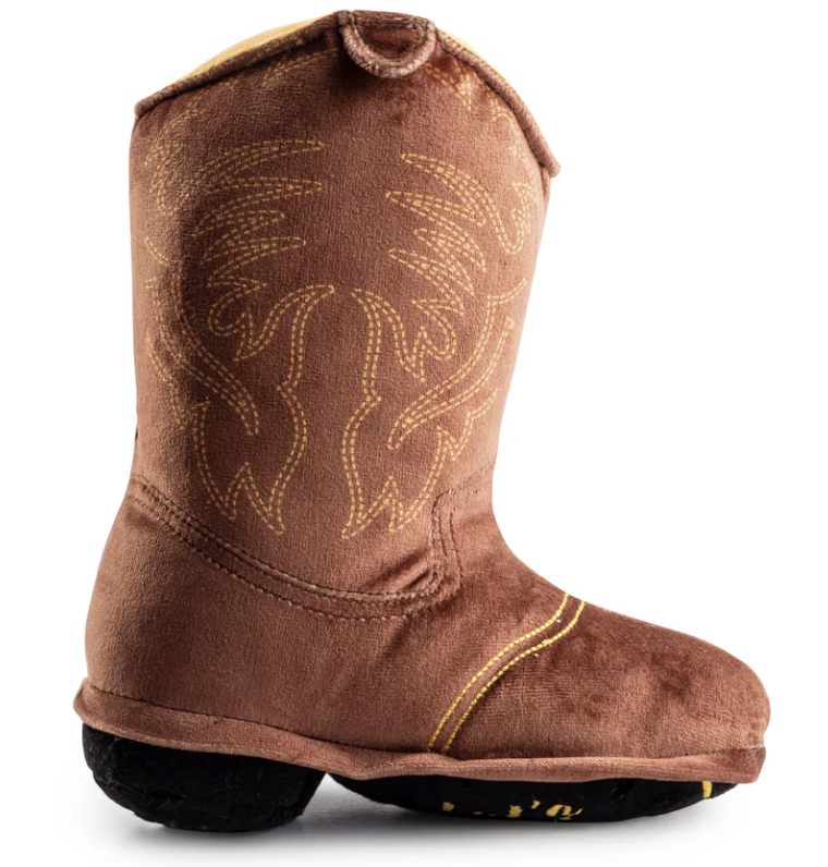 PUCCI Cafe Brown Cowboy Boot Dog Toy 5