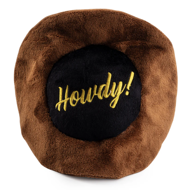 PUCCI Cafe Brown Howdy Cowboy Hat Dog Toy 4