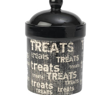Vintage 9 inch Treat Jar, Black - Natural