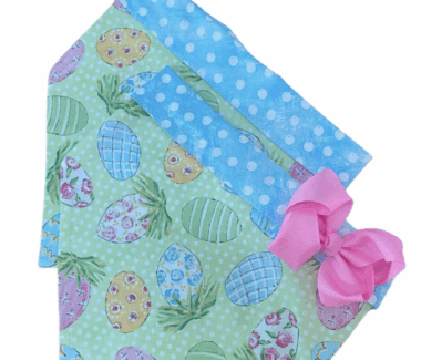 Eggs on Green Dog Bandana no bow