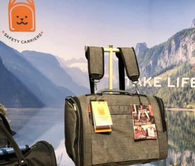 Hideaway Dog Backpack in Heather Gray