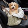 Dog Sling Travel Carrier - Dog in stylish car seat carrier