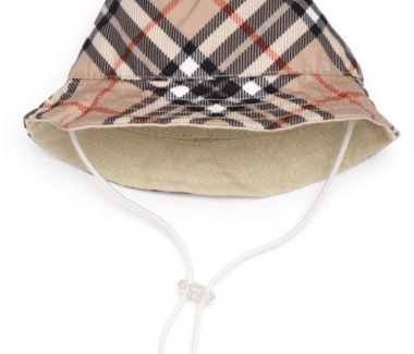 Plaid Bucket Dog Hat - Tan
